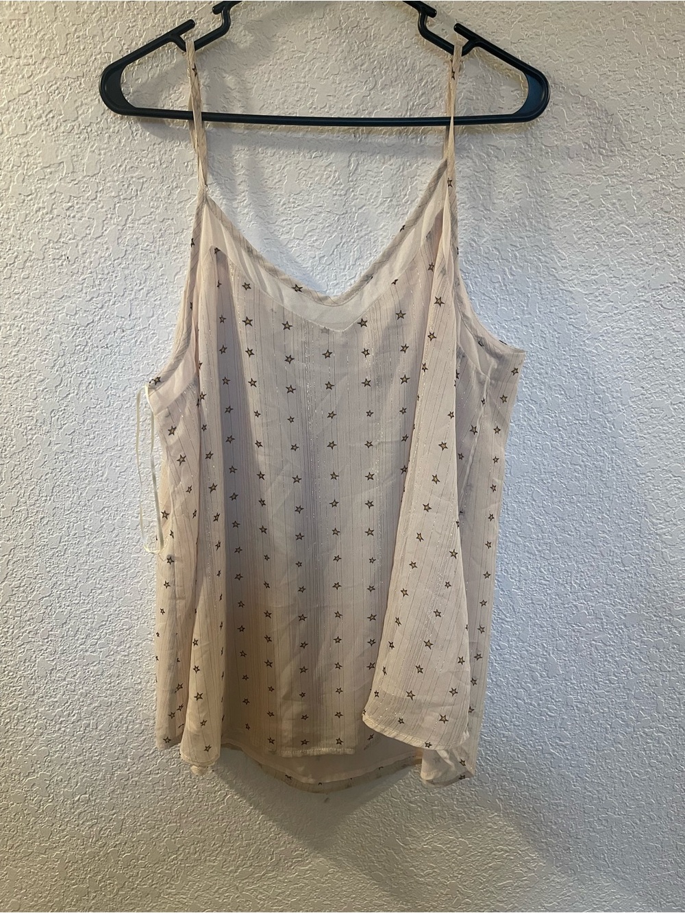 Umgee Cream Spaghetti-Strap Star-Print Cami